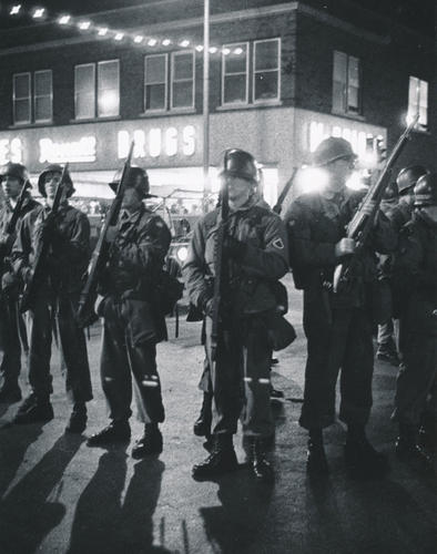 National Guard troops at Sixth and Green, March 3, 1970.